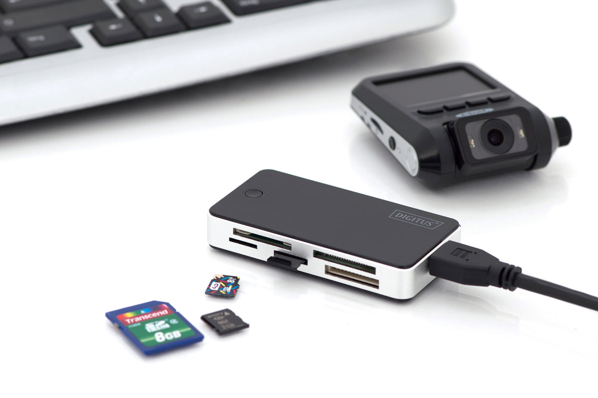 DIGITUS Card Reader USB3.0, extern, schwarz-silber