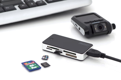 DIGITUS Card Reader USB3.0, extern, schwarz-silber