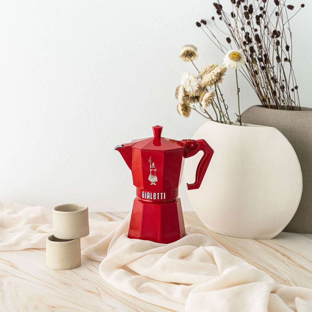 Bialetti MOKA EXCLUSIVE 3TZ κόκκινη καφετιέρα για 3 φλιτζάνια