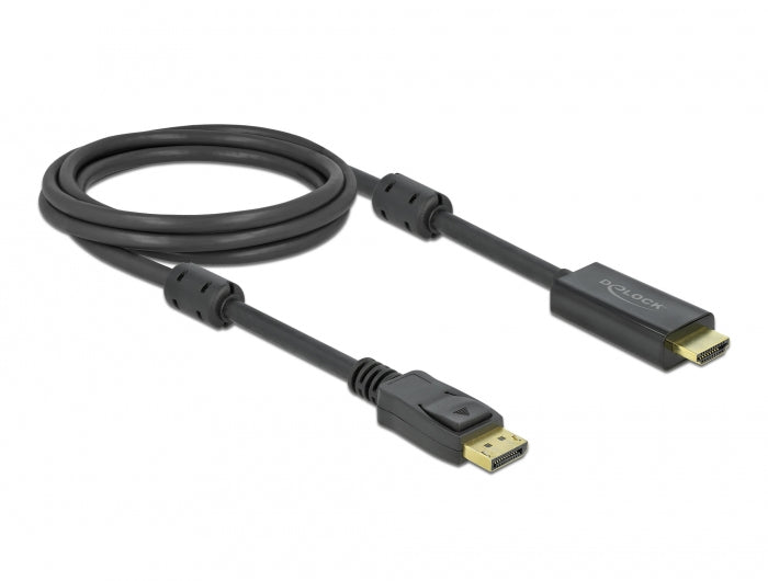 DELOCK DisplayPort 1.2 to HDMI Cable 4K 60Hz 2.0 m Active