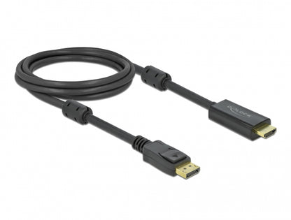 DELOCK DisplayPort 1.2 to HDMI Cable 4K 60Hz 2.0 m Active