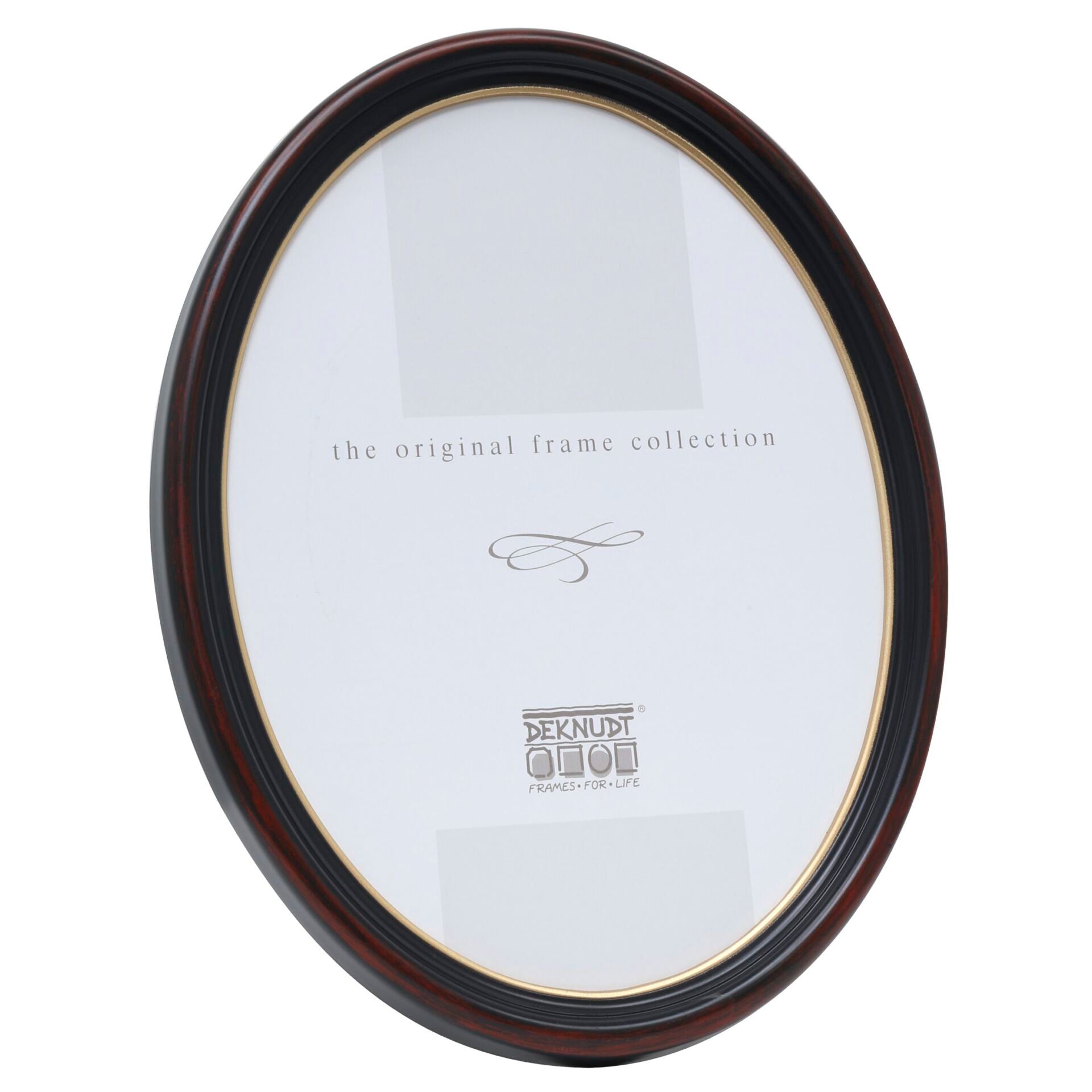 Κλασικό Oval Κάδρο Deknudt S100F9 13x18 σε Μαύρο-Καφέ Ρητίνη
