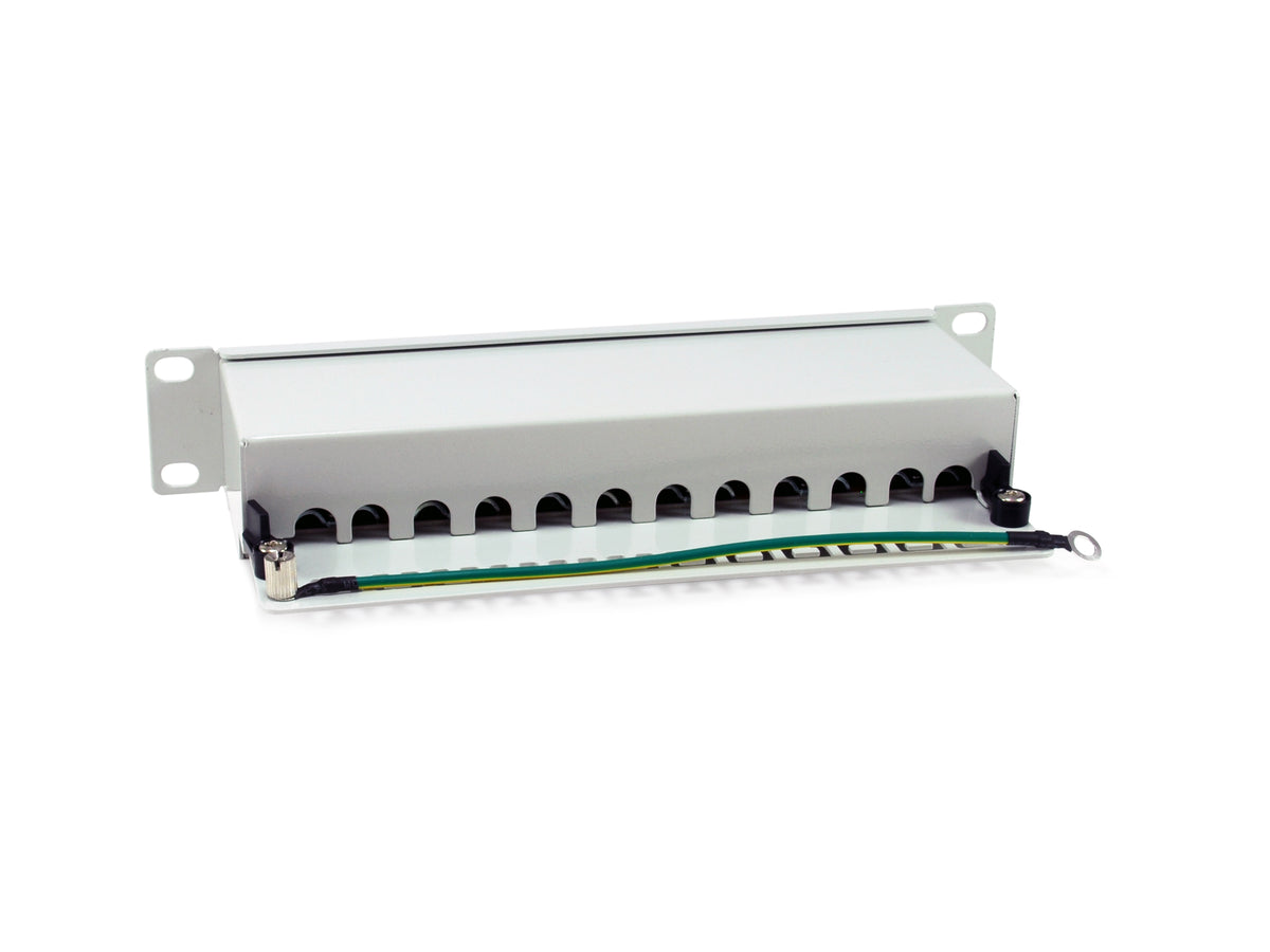 Equip 10" Patchpanel 12xRJ45 Cat6a FTP 1U     500MHz RAL7035