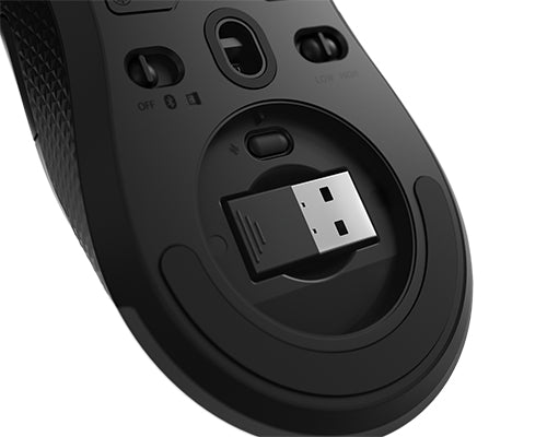 Lenovo Legion M600 Wireless Gaming Mouse Ambidextrous RF Wireless + Bluetooth + USB Type-A Optical 16000 DPI