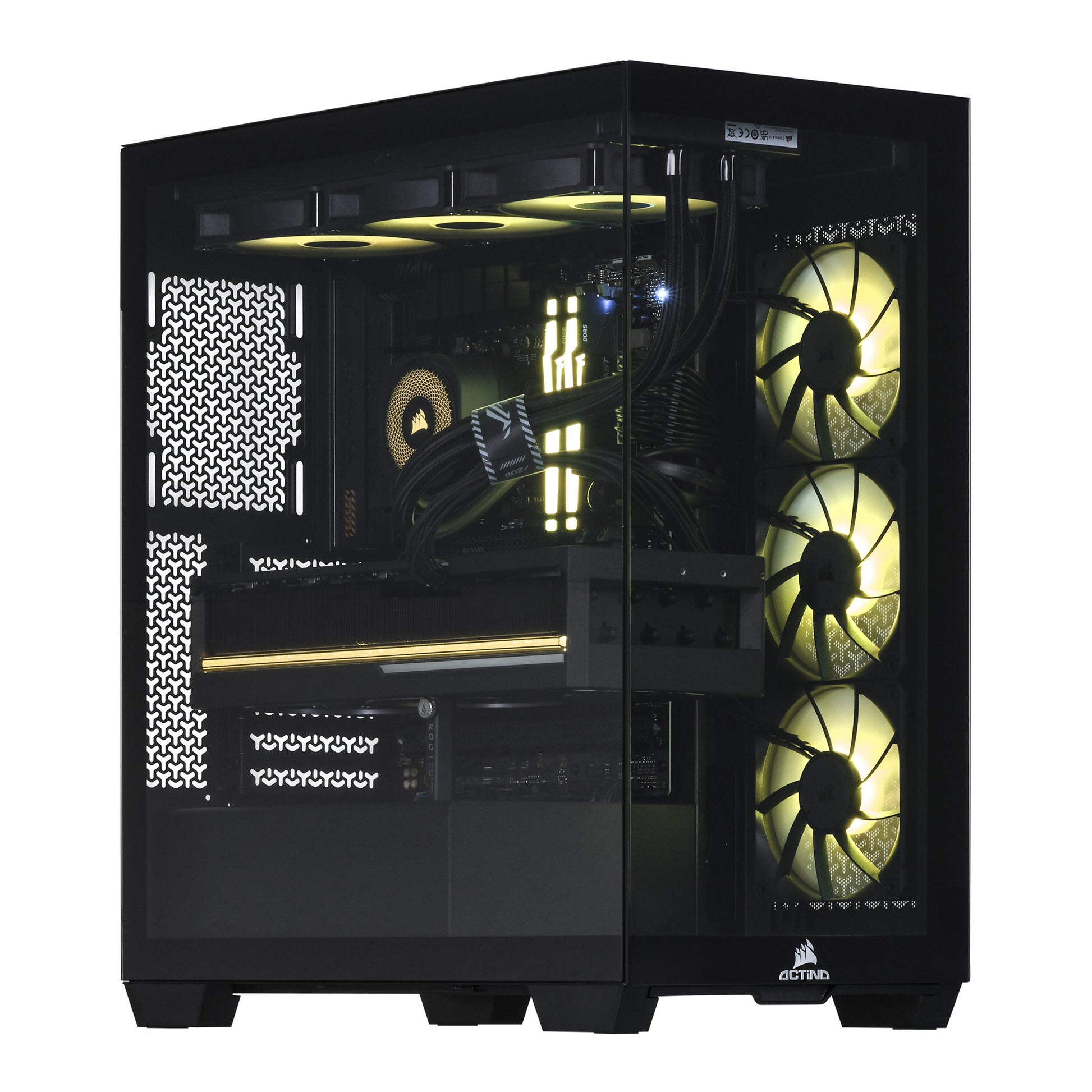 Actina 5901443413738 Η/Υ με επεξεργαστή AMD Ryzen™ 7 7800X3D, μνήμη 32 GB DDR5-SDRAM, αποθήκευση 2 TB SSD, κάρτα γραφικών NVIDIA GeForce RTX 5070 Ti, Midi Tower σε μαύρο χρώμα