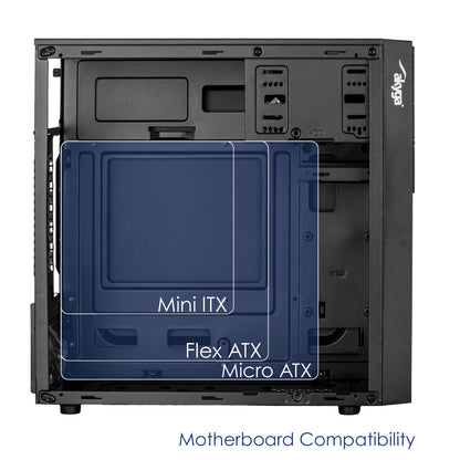 Akyga Obudowa Micro ATX AK19BK USB-C + USB 3.0 + 2x USB 2.0 czarna bez PSu Micro Tower Black
