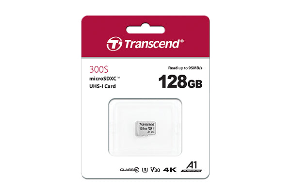 Transcend microSD Card 128GB SDXC USD300S-A with Adapter