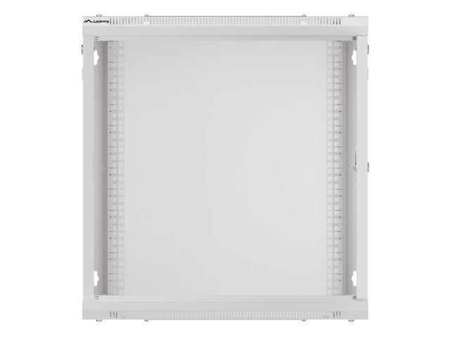 Lanberg wall-mounted installation rack cabinet 19'' 12U 600x600mm gray (glass door)