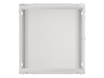 Lanberg wall-mounted installation rack cabinet 19'' 12U 600x600mm gray (glass door)