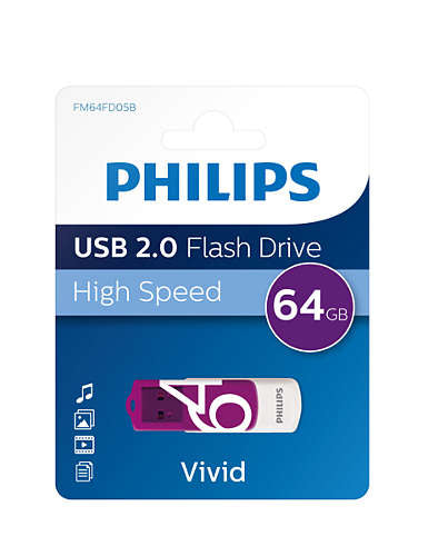 Philips USB 2,0             64GB Vivid Edition Magic Purple