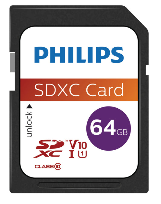 Philips SDXC Card           64GB Class 10 UHS-I U1