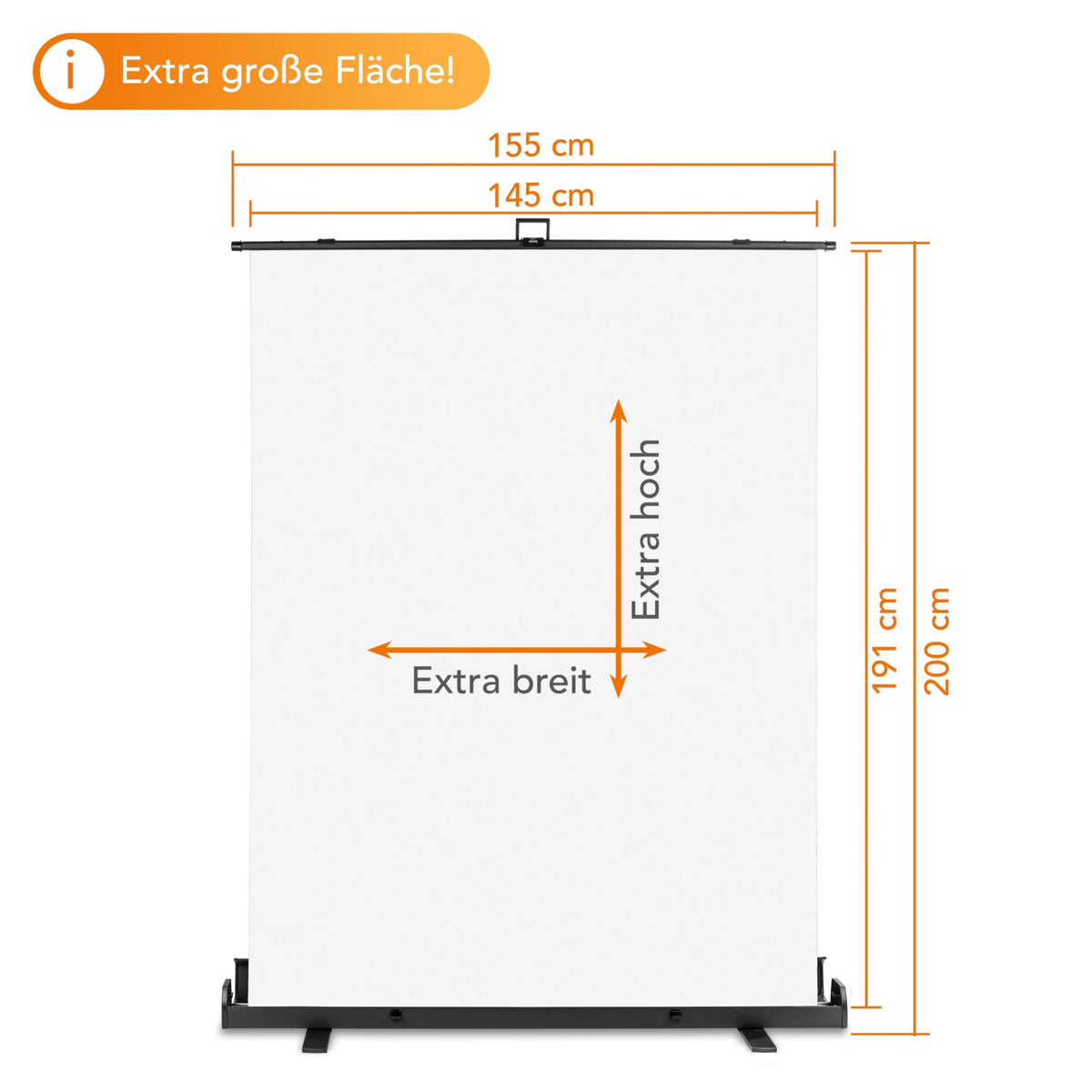 Walimex pro Roll-up Panel Background 155x200cm white