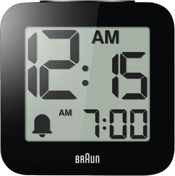 Braun BC 25 BP Black Quartz Alarm Clock with Voice Output