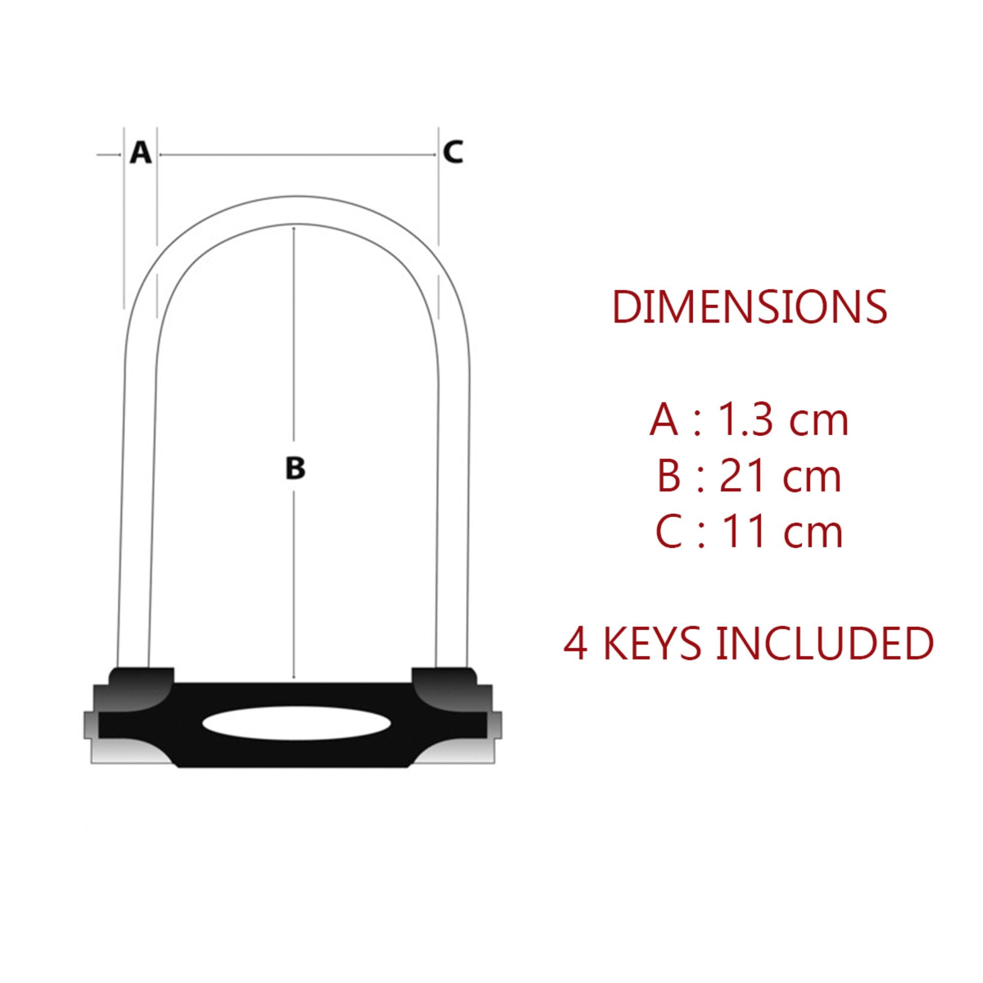 Master Lock U-Lock steel 13mm with Mount 8195EURDPRO