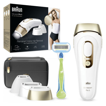 BRAUN Silk-expert Pro 5 PL5243 IPL Depilator IPL hair removal system White, Gold