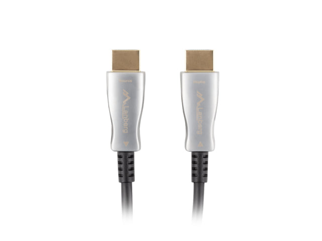 LANBERG 10M HDMI Cable Male to Male V2.0 Optical AOC Black CA-HDMI-20FB-0100-BK