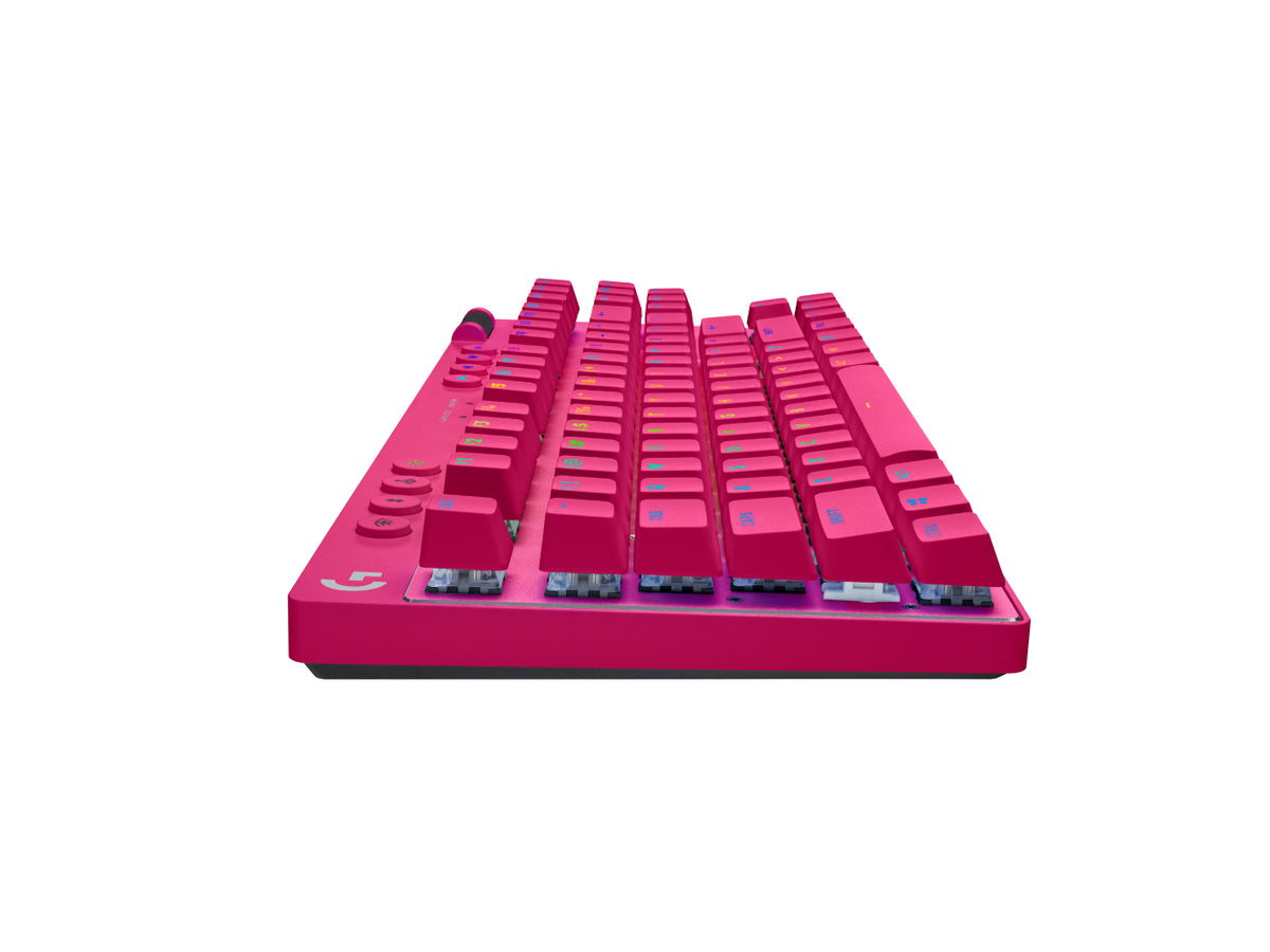Logitech G PRO X TKL Gaming Keyboard — RF Wireless + Bluetooth, QWERTY US International, Magenta
