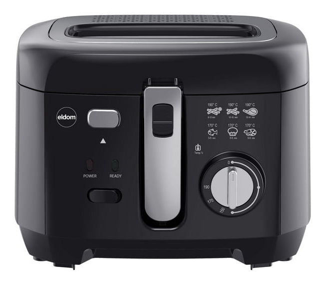 ELDOM Fryer FREET, 2.5 L, 400 g capacity, temperature regulator, removable oil tank, black