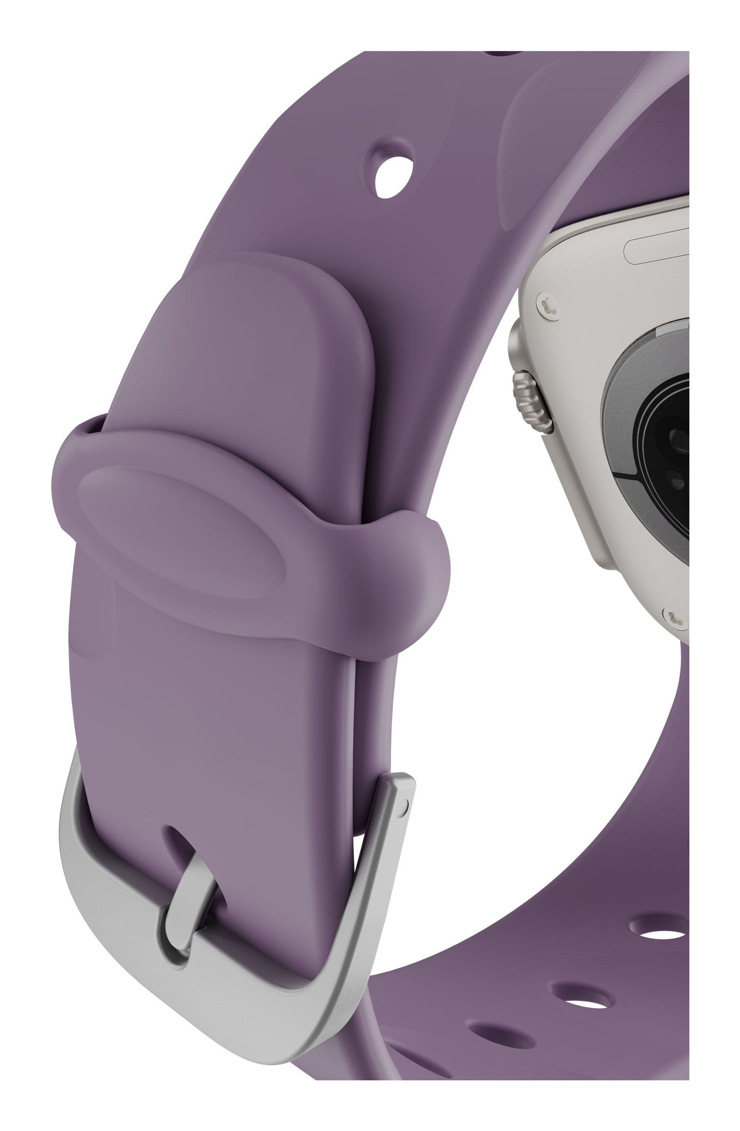 Decoded Silicone Ares Splice Strap for 44/46/49mm Watches in Purple Haze
