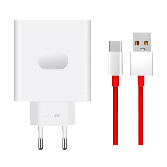 OnePlus 100W USB-A SuperVooc  Adapter + Cable - White