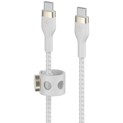 Belkin Flex USB-C to USB-C 60W 3m Cable, White, Model CAB011bt3MWH