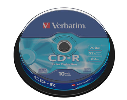 1x10 Verbatim CD-R 80 / 700MB 52x Speed Extra Protection CB