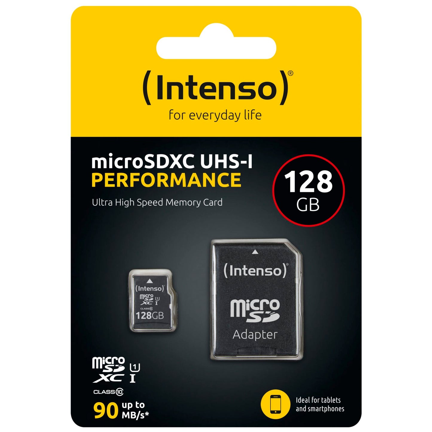 Intenso microSDXC          128GB C10 UHS-I U1 Performance Adapter