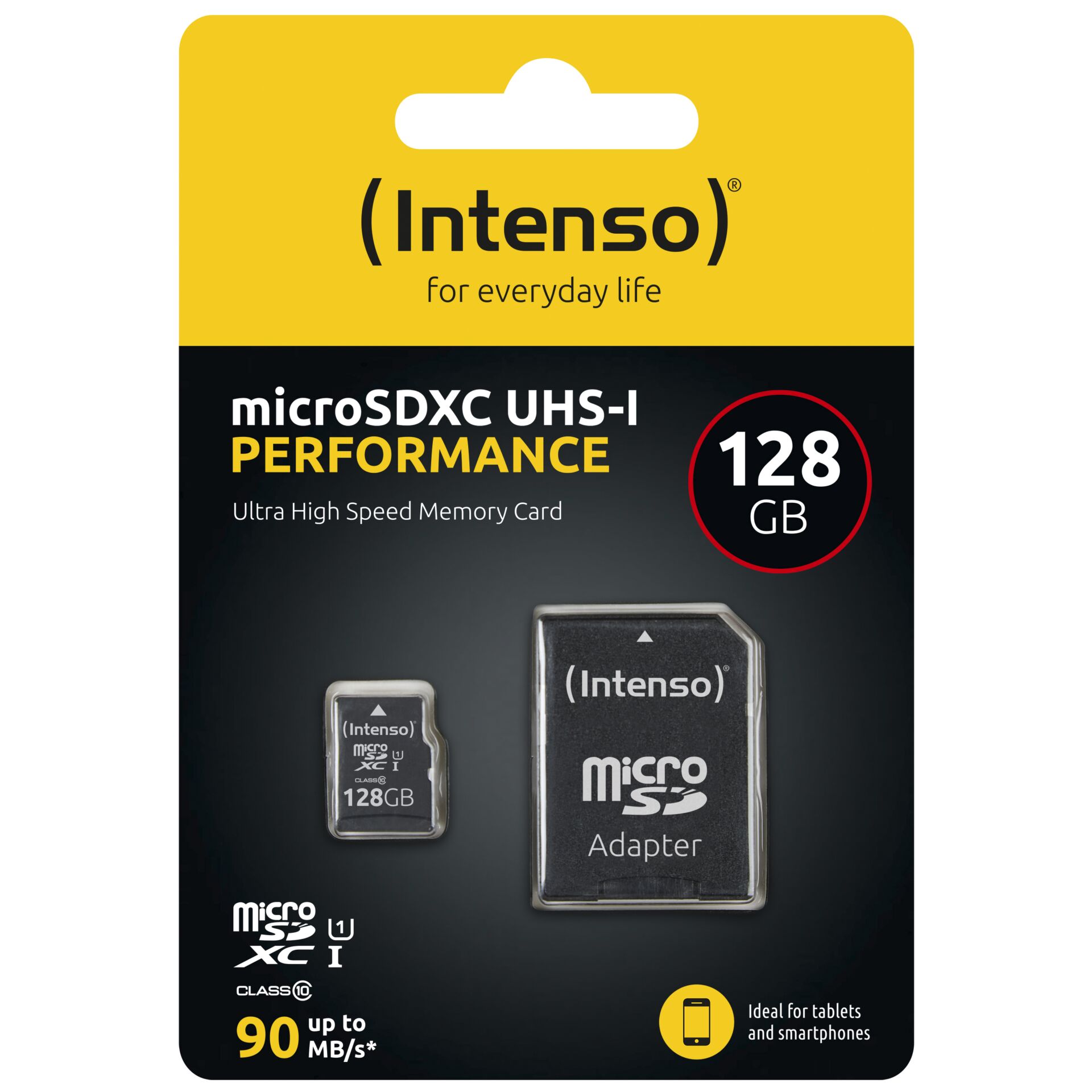 Intenso microSDXC          128GB C10 UHS-I U1 Performance Adapter