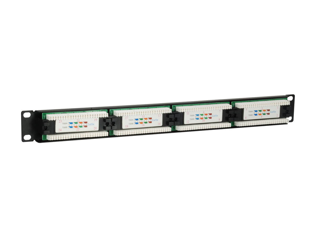 Equip 19" Patchpanel 24xRJ45 Cat5e UTP 1U     100MHz RAL9005