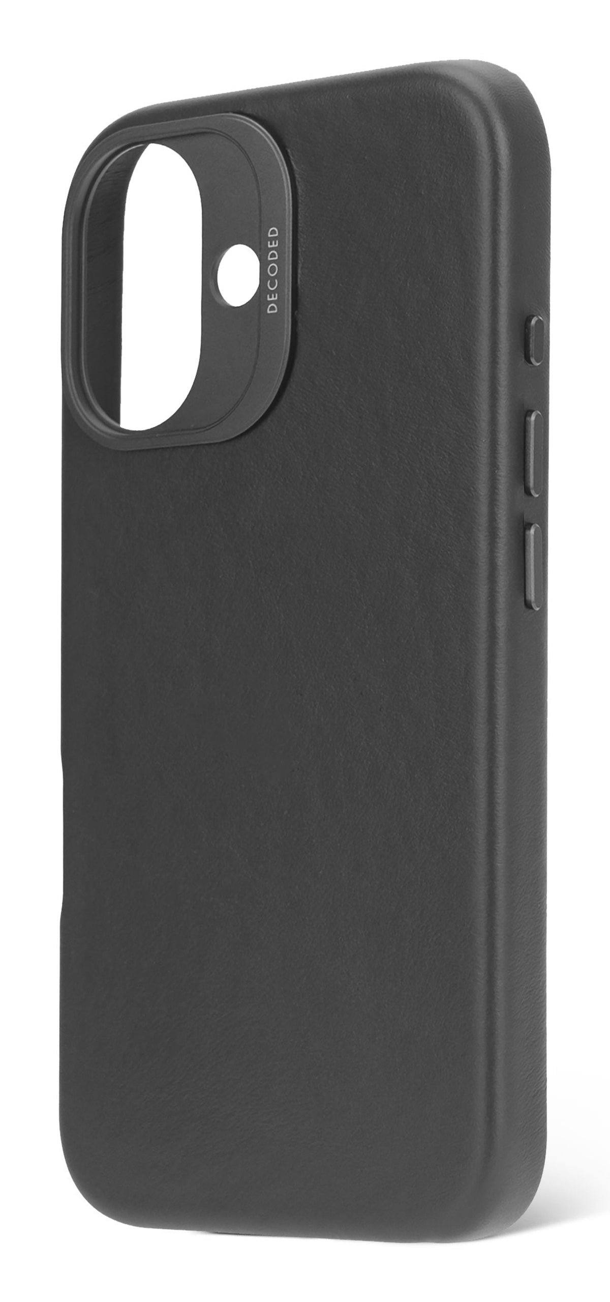 Decoded Leather Backcover for iPhone 16 in Black