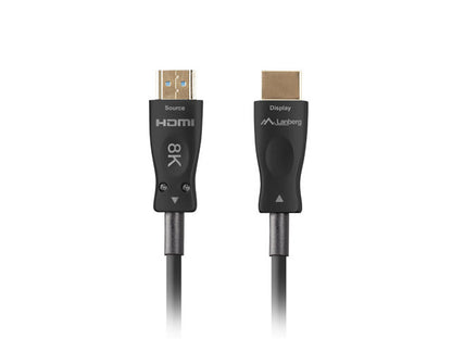 Καλώδιο HDMI LANBERG αρσενικό-αρσενικό Έκδοση 2.1, Μήκος 40 μέτρα, 8K, Οπτικό AOC