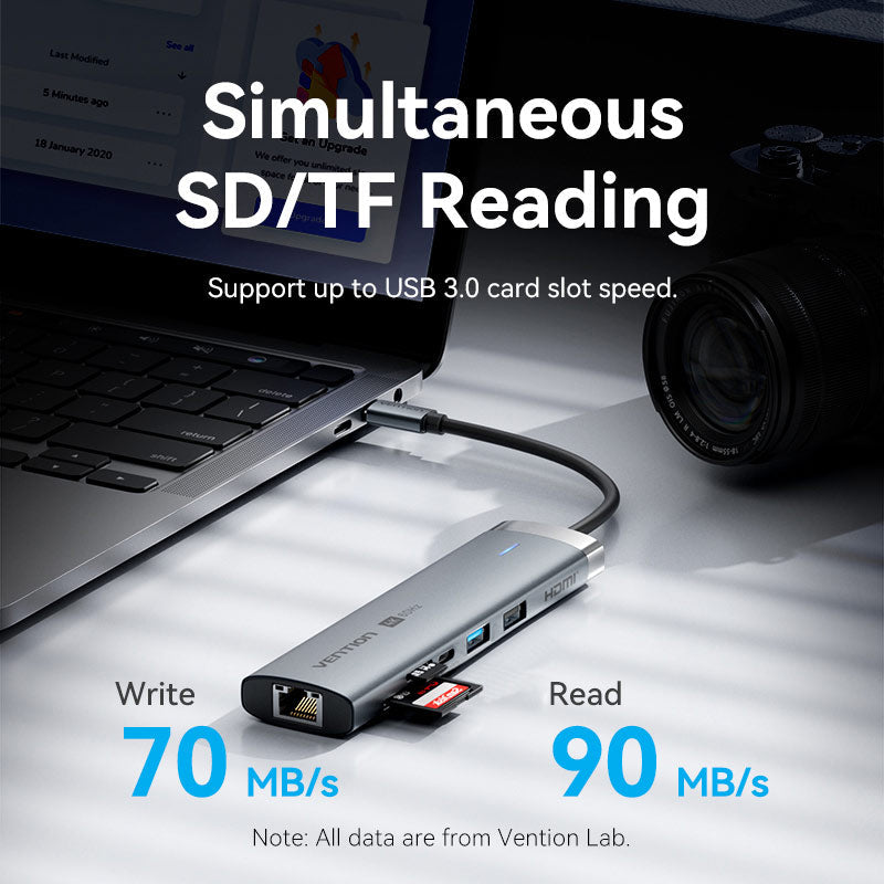 Vention USB-C 9-in-1 4K 60Hz 100W docking station