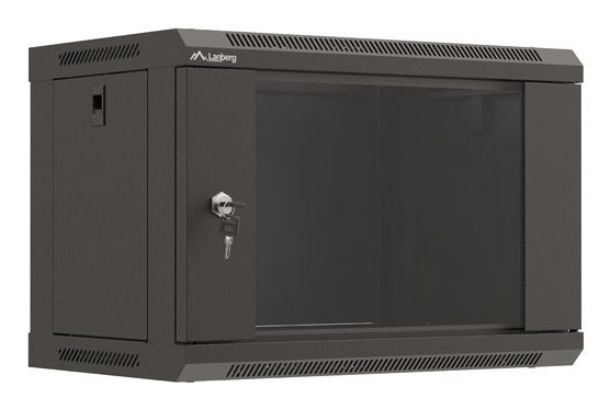 Lanberg WF03-5306-10B Rack Cabinet 6U Wall Mounted Rack Black