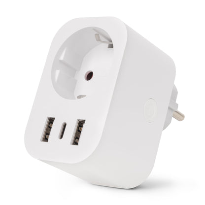 Entac WiFi Single Socket Adapter with 2x USB-A and 1x USB-C