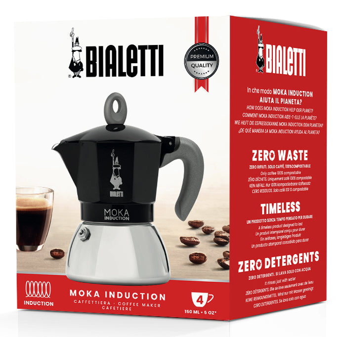 Bialetti Καφετιέρα Moka Induction 4TZ Μαύρη
