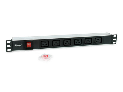 Equip 19" Steckdosenleiste IEC C20->6xIEC C19+Switch    Alu.