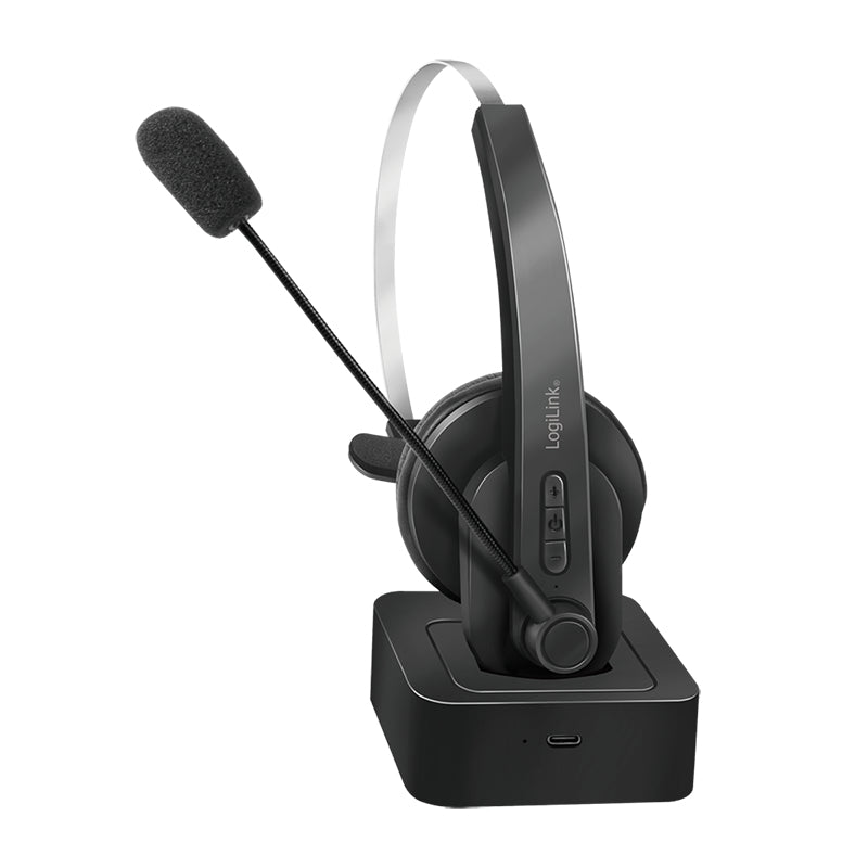 Logilink Bluetooth Headset Mono m.headband & charging stand
