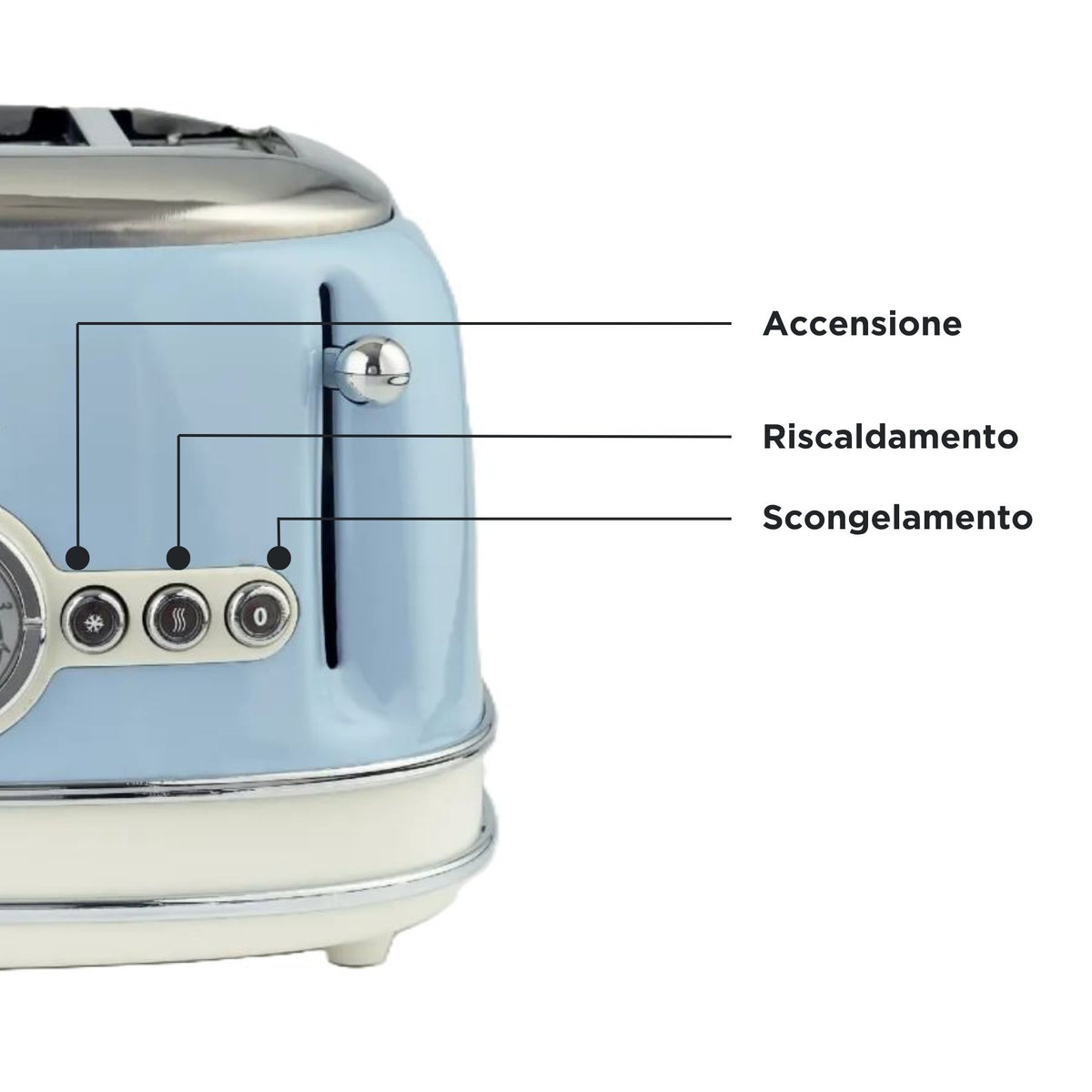 Ariete Vintage 4-Slot Toaster – Blue