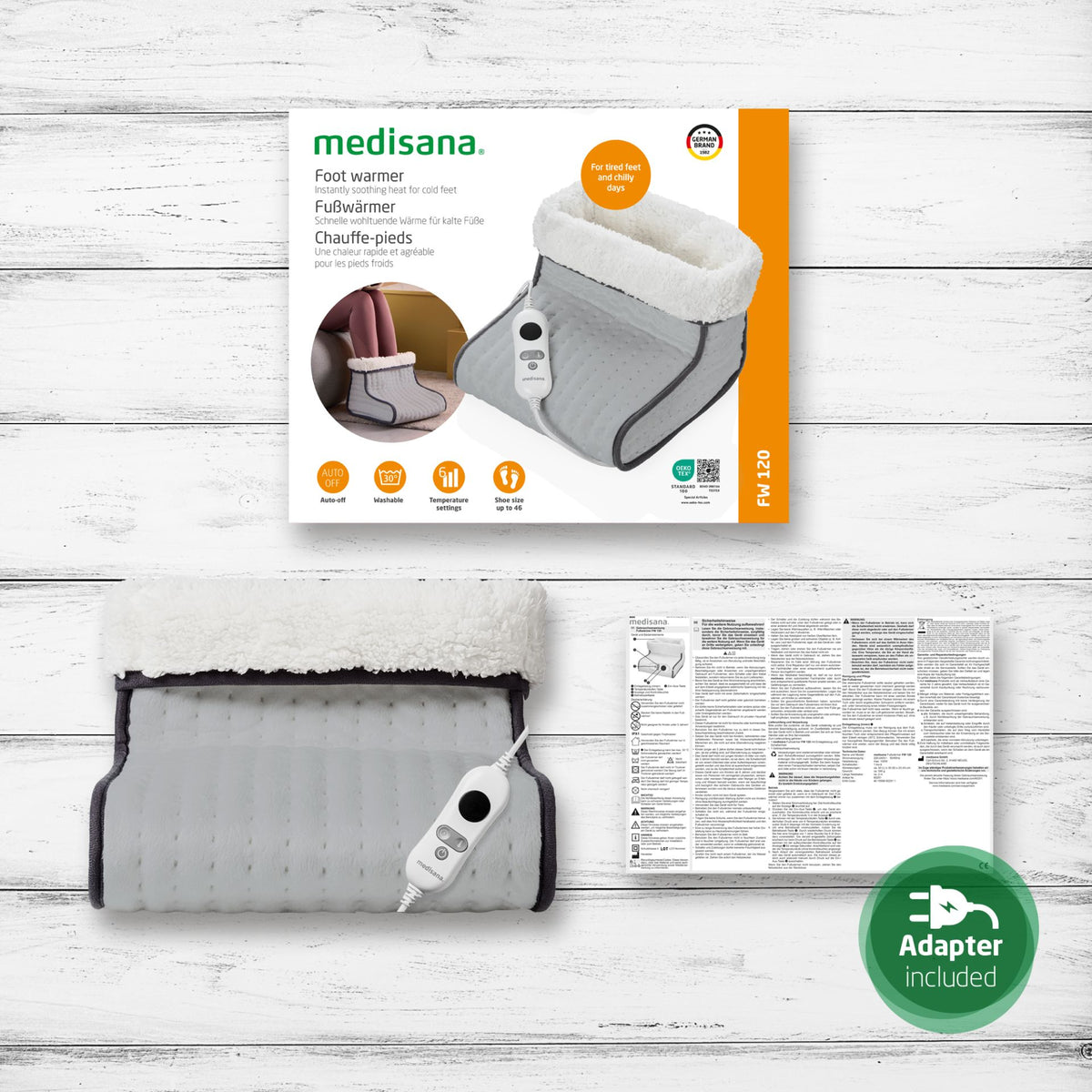 Medisana FW 120 electric foot warmer 100 W Grey