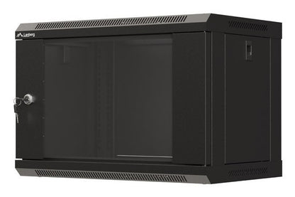 Lanberg WF03-5306-10B Rack Cabinet 6U Wall Mounted Rack Black