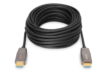 DIGITUS HDMI AOC Υβριδικό Καλώδιο Γυαλιού UHD 8K 10m Μαύρο