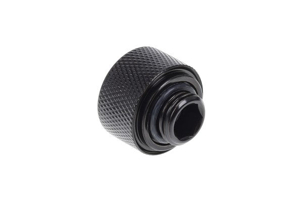 Alphacool Eiszapfen 16mm HardTube Screw Fitting G1/4 (Black, for Acrylic/Brass Tubes, 6-Pack)