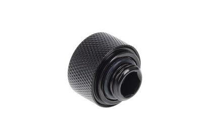 Alphacool Eiszapfen 16mm HardTube Screw Fitting G1/4 (Black, for Acrylic/Brass Tubes, 6-Pack)