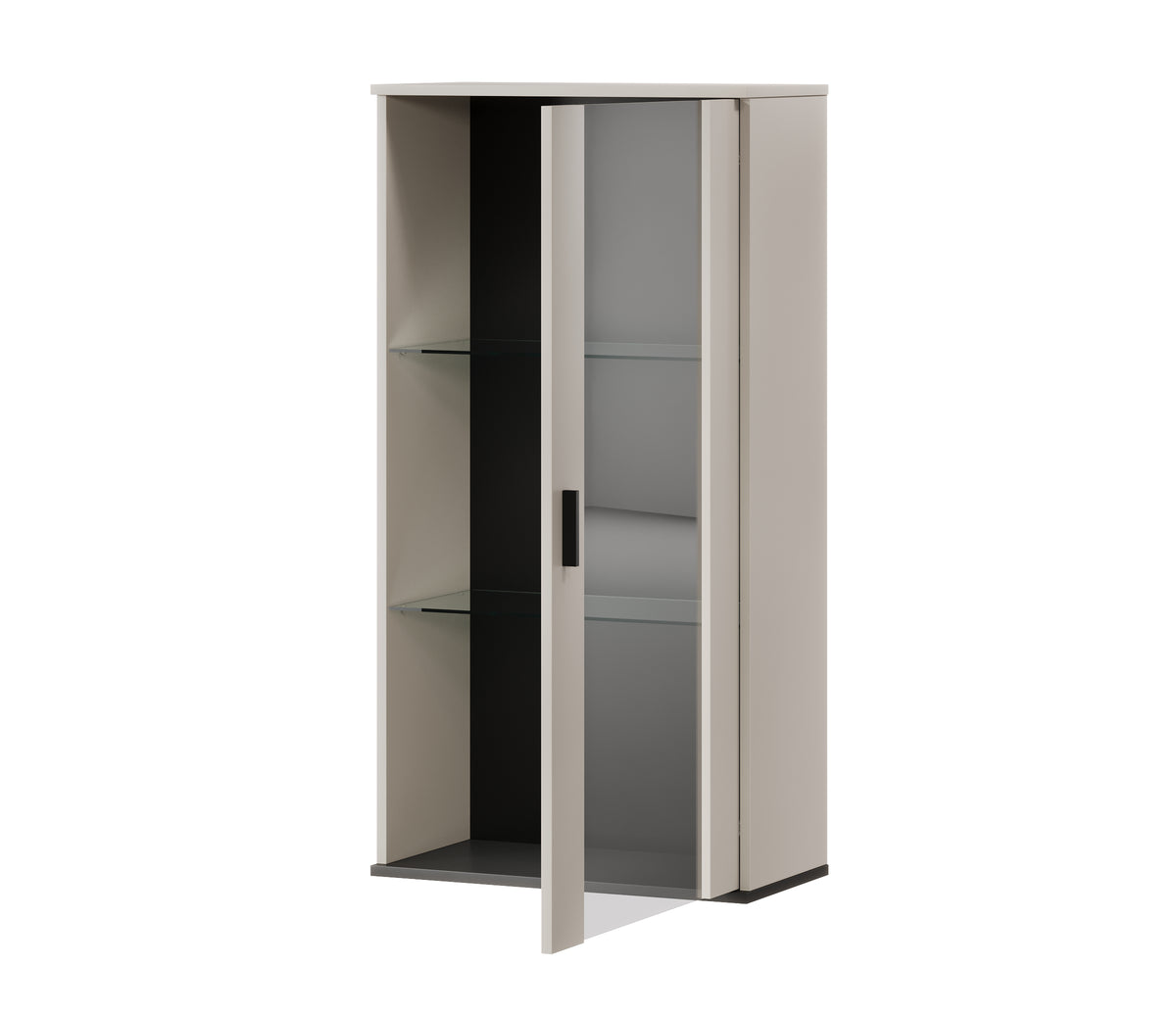 Ντουλάπι τοίχου Cama S2 SOHO διαστάσεων 60x29x112 εκ., σε απόχρωση κάσμιρο και μαύρο