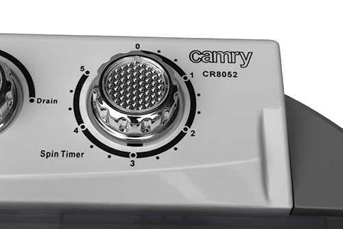 Πλυντήριο ρούχων Camry Premium CR 8052 επάνω φόρτωσης 3 κιλά Γκρι, Λευκό