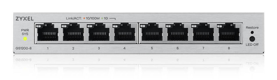 Zyxel GS1200-8V3 8-Port Gigabit web / smart managed Switch