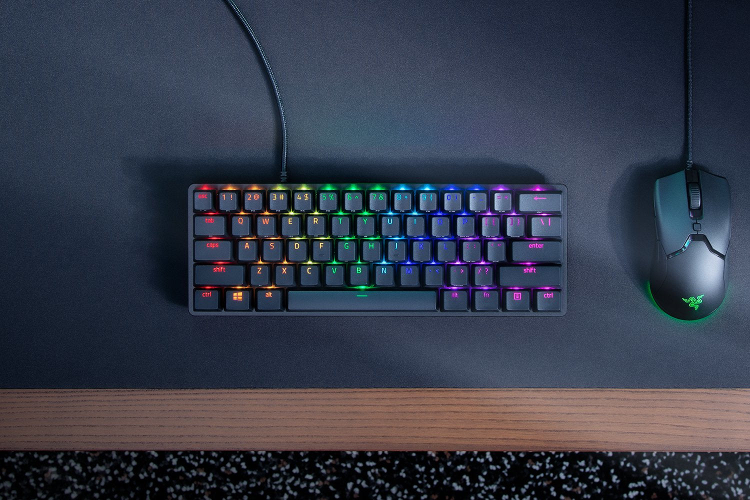 Razer Huntsman Mini (Σκοτεινός, Γερμανικό Layout, Ραζέρ Γραμμικό Οπτικό - Κόκκινο)