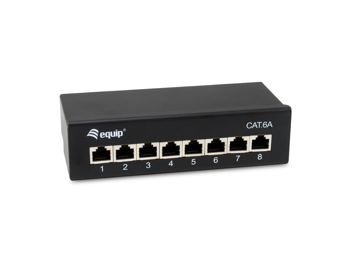 Equip Patchpanel  8xRJ45 Cat6a Desktop        500MHz RAL9005