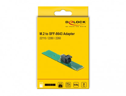 DeLOCK M.2 Key M to SFF-8643 NVMe 22110 / 2280 / 2260