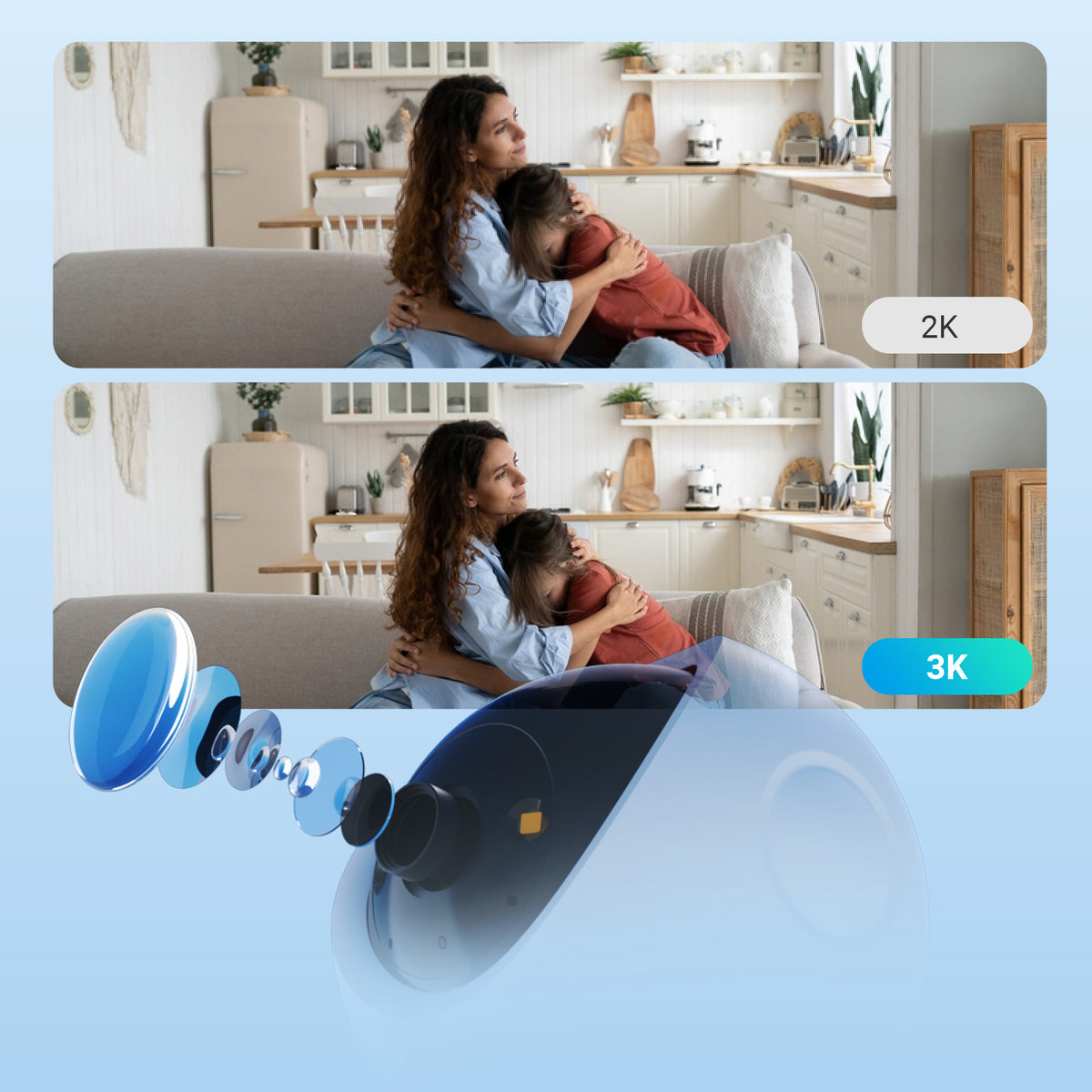 EZVIZ H6C security camera Spherical IP security camera Indoor 1920 x 1080 pixels Desk